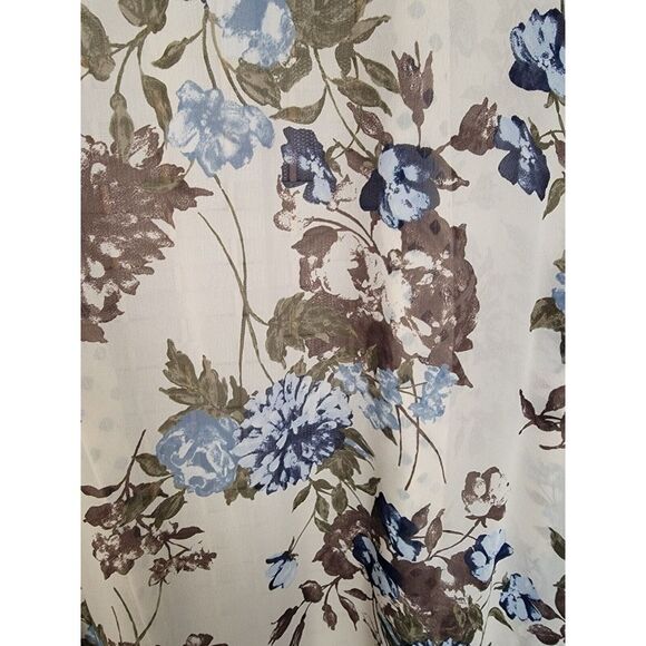 Romans Womens Plus Size 28W Ivory Kimono Duster Floral Extra Long‎ Boho - Picture 5 of 6